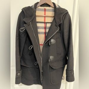 Women’s Burberry Fitted Wool Toggle Coat